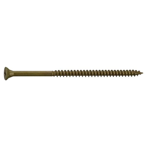 Buildright Deck Screw, #10 x 4 in, Steel, Flat Head, Phillips Drive, 250 PK 53876 - main